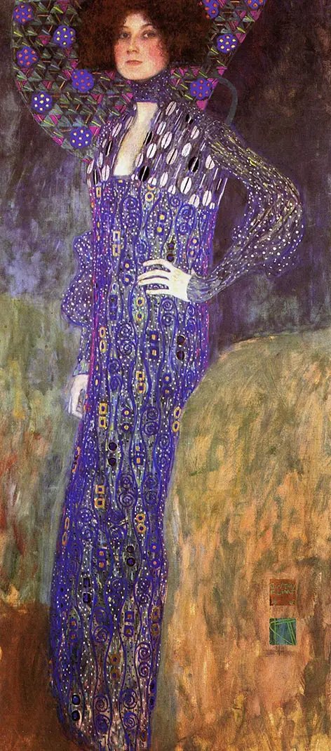 Emilie Floege Painting by Gustav Klimt